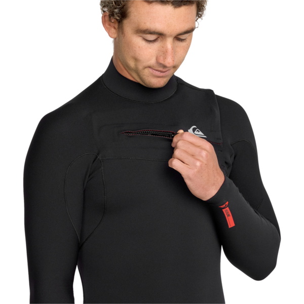 2026 Quiksilver Mens Highline 4/3mm Chest Zip Wetsuit 25AW213501 - Black